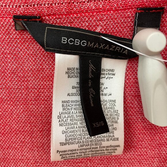 BCBGMAXAZRIA red print open cardigan size xs/s - Picture 3 of 5